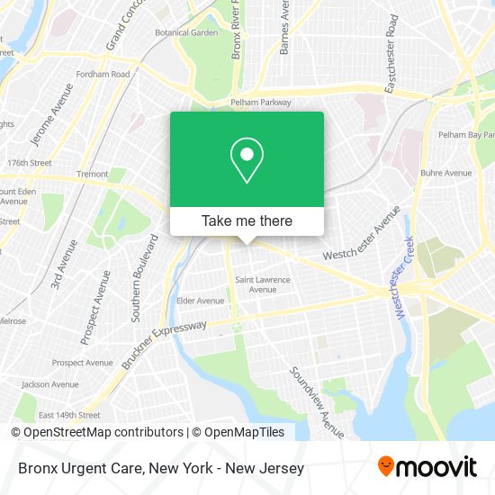 Mapa de Bronx Urgent Care