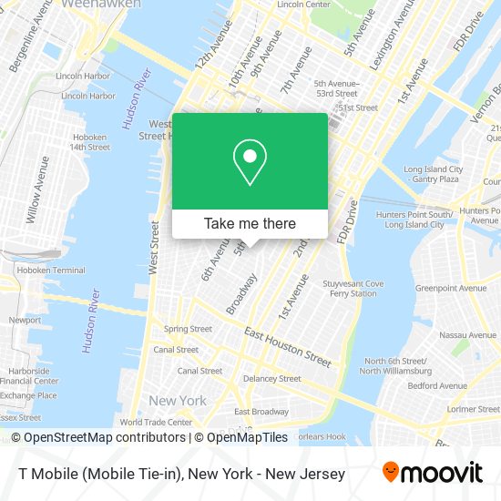 T Mobile (Mobile Tie-in) map