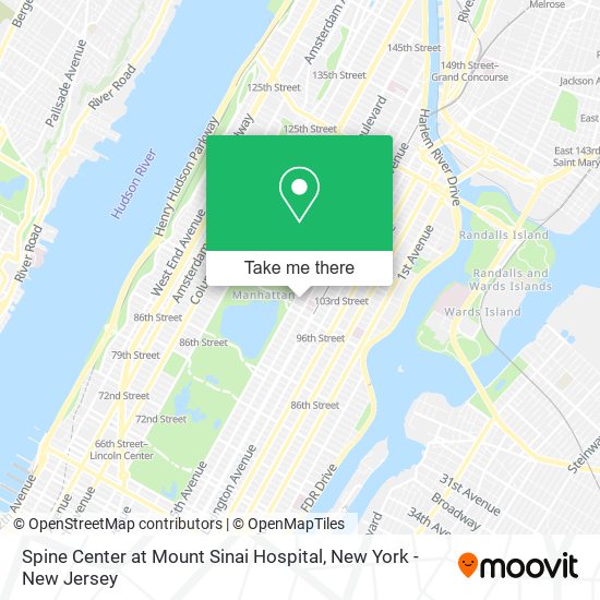 Mapa de Spine Center at Mount Sinai Hospital