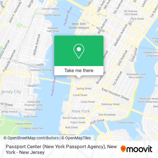 Mapa de Passport Center (New York Passport Agency)