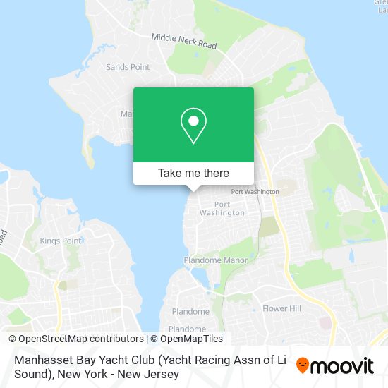 Mapa de Manhasset Bay Yacht Club (Yacht Racing Assn of Li Sound)