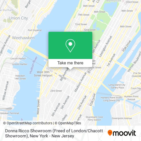 Mapa de Donna Ricco Showroom (Freed of London / Chacott Showroom)