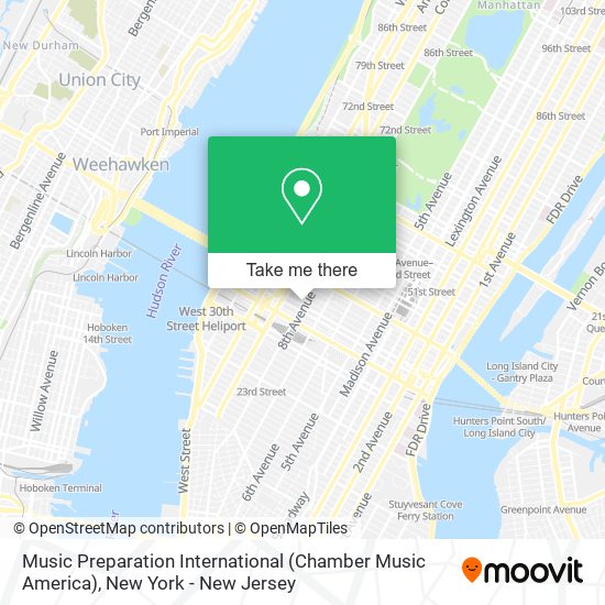 Music Preparation International (Chamber Music America) map