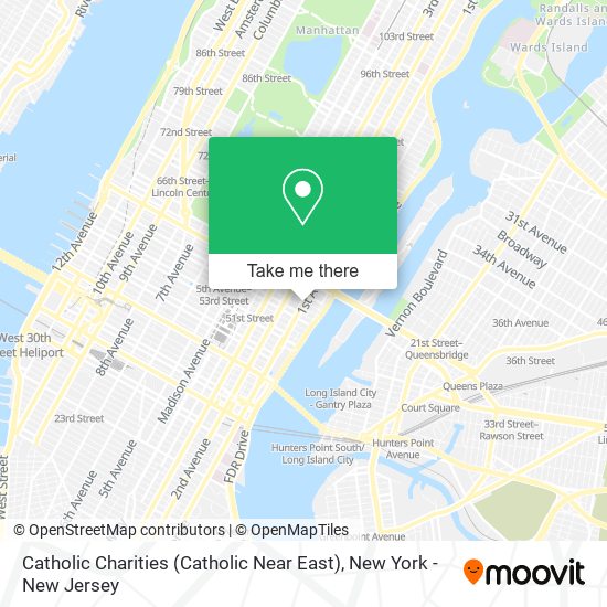 Mapa de Catholic Charities (Catholic Near East)