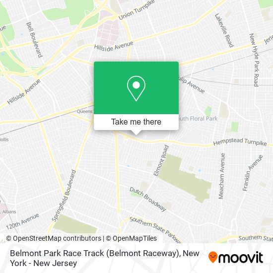 Mapa de Belmont Park Race Track (Belmont Raceway)