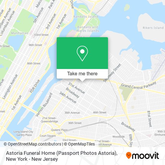 Mapa de Astoria Funeral Home (Passport Photos Astoria)