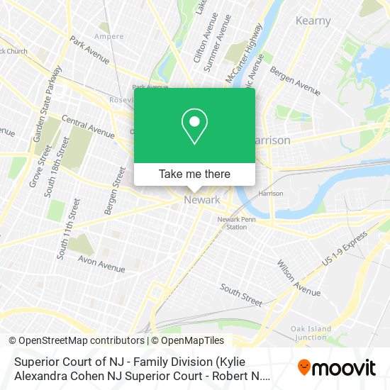 Superior Court of NJ - Family Division map