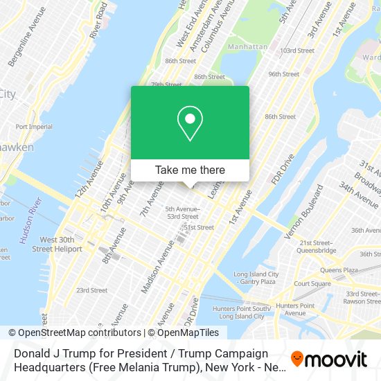 Donald J Trump for President / Trump Campaign Headquarters (Free Melania Trump) map