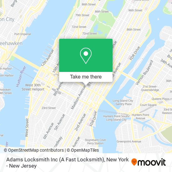 Adams Locksmith Inc (A Fast Locksmith) map