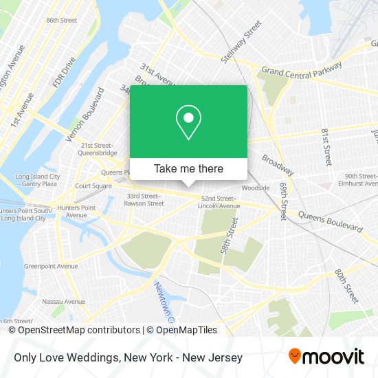 Only Love Weddings map