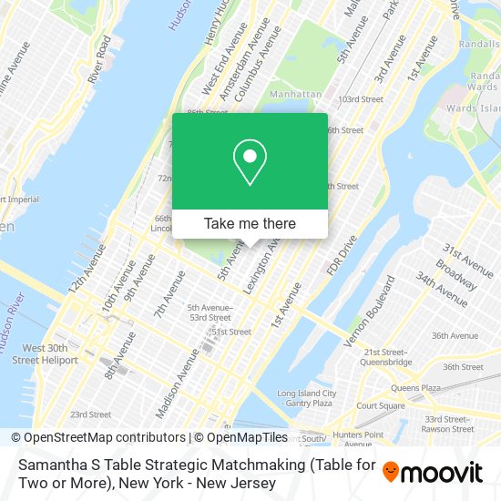 Samantha S Table Strategic Matchmaking (Table for Two or More) map