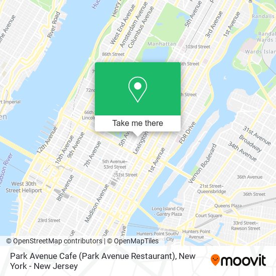 Park Avenue Cafe (Park Avenue Restaurant) map