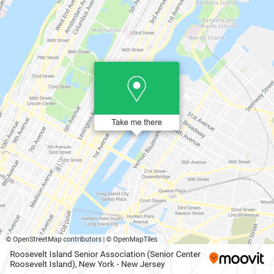Roosevelt Island Senior Association map