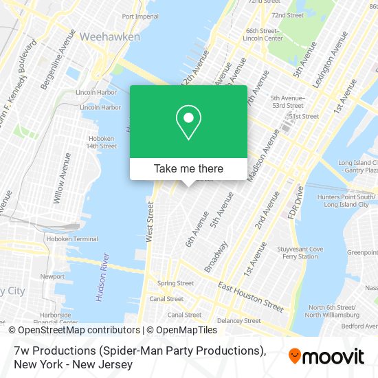 7w Productions (Spider-Man Party Productions) map
