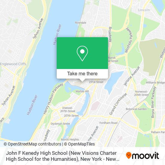 Mapa de John F Kenedy High School (New Visions Charter High School for the Humanities)