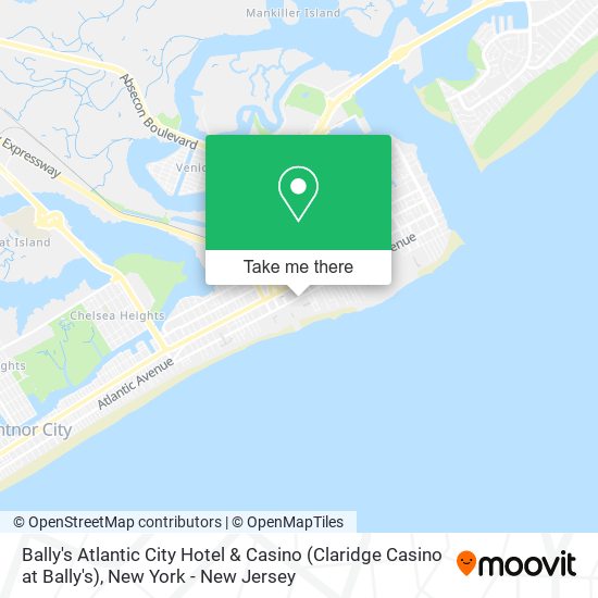 Bally's Atlantic City Hotel & Casino (Claridge Casino at Bally's) map