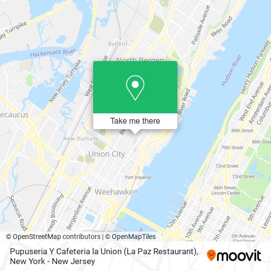 Mapa de Pupuseria Y Cafeteria la Union (La Paz Restaurant)