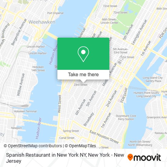 Mapa de Spanish Restaurant in New York NY