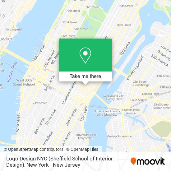 Logo Design NYC (Sheffield School of Interior Design) map