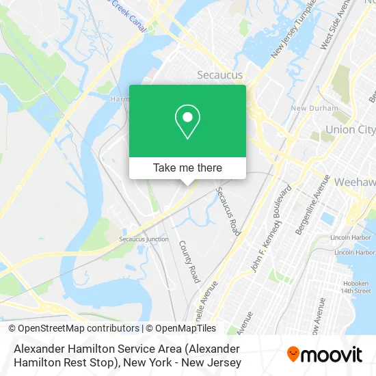 Mapa de Alexander Hamilton Service Area (Alexander Hamilton Rest Stop)