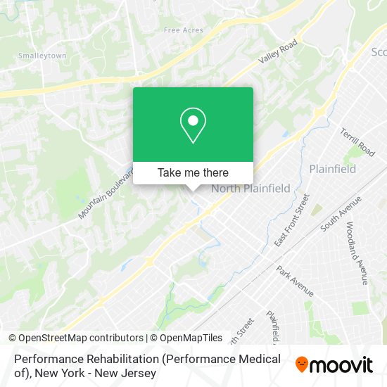 Mapa de Performance Rehabilitation (Performance Medical of)
