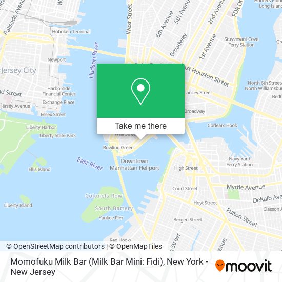 Momofuku Milk Bar (Milk Bar Mini: Fidi) map