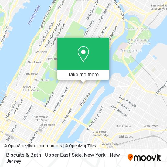Mapa de Biscuits & Bath - Upper East Side