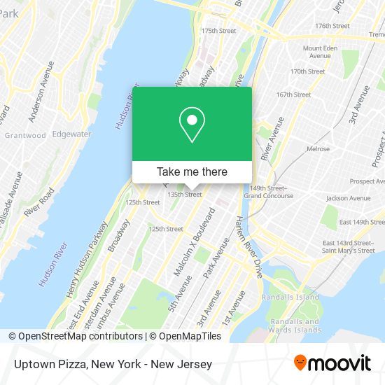 Uptown Pizza map