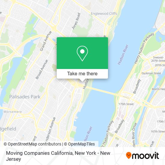 Moving Companies California map