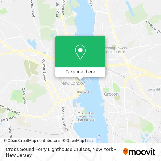 Mapa de Cross Sound Ferry Lighthouse Cruises