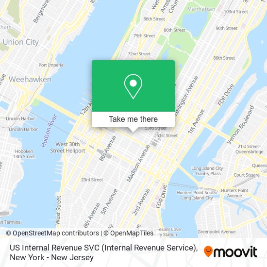 Mapa de US Internal Revenue SVC (Internal Revenue Service)