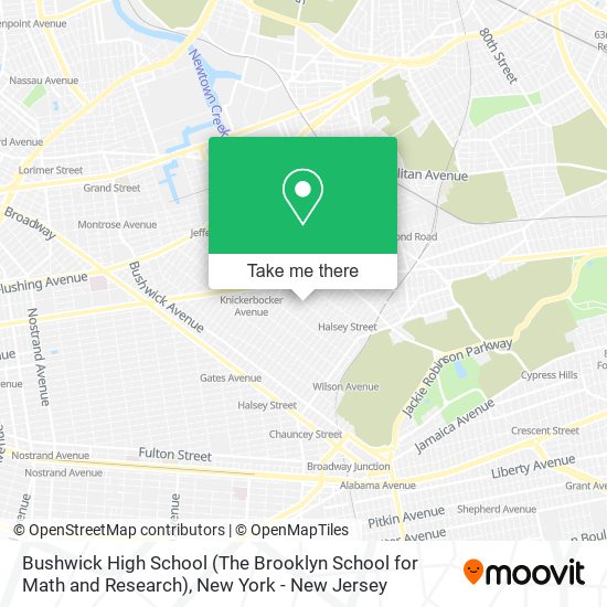 Mapa de Bushwick High School (The Brooklyn School for Math and Research)