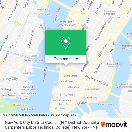 Mapa de New York City District Council (N Y District Council of Carpenters Labor Technical College)