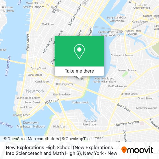 New Explorations High School (New Explorations Into Sciencetech and Math High S) map
