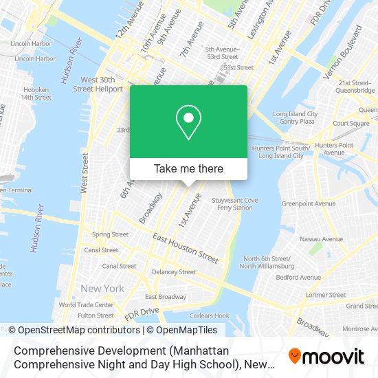 Mapa de Comprehensive Development (Manhattan Comprehensive Night and Day High School)