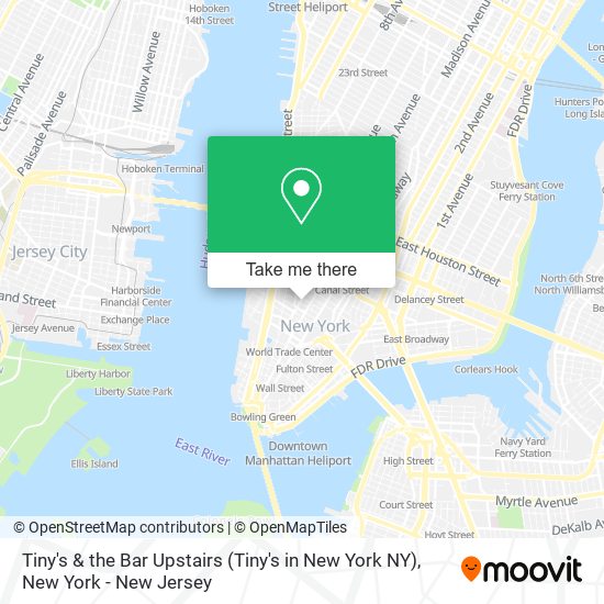 Mapa de Tiny's & the Bar Upstairs (Tiny's in New York NY)