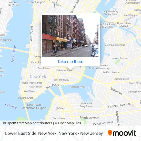 Lower East Side, New York map