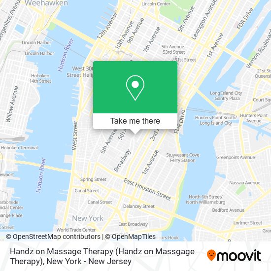 Handz on Massage Therapy map