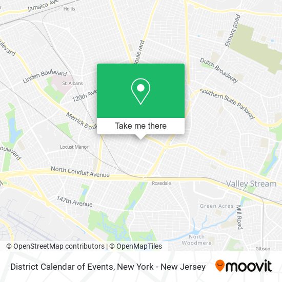 Mapa de District Calendar of Events