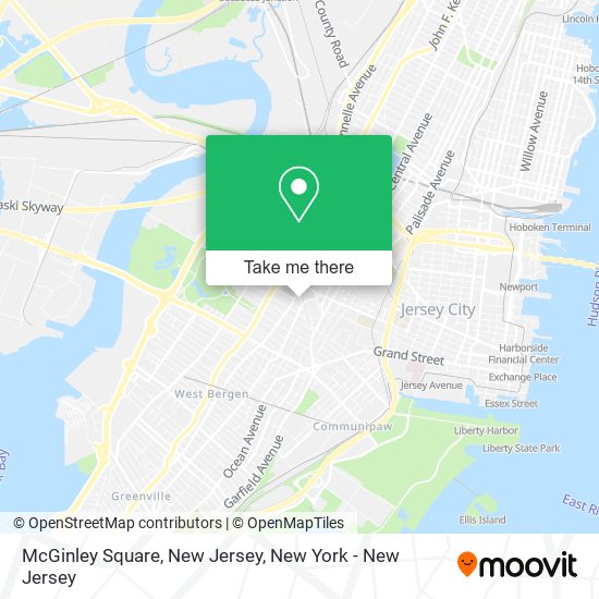 McGinley Square, New Jersey map