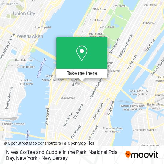 Nivea Coffee and Cuddle in the Park, National Pda Day map