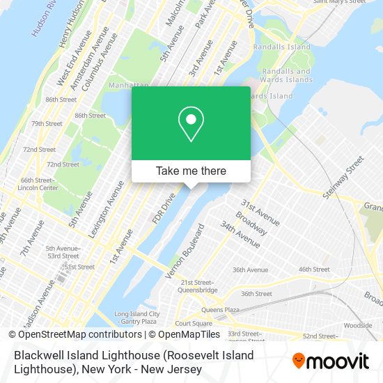 Blackwell Island Lighthouse (Roosevelt Island Lighthouse) map