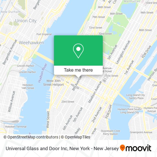 Universal Glass and Door Inc map