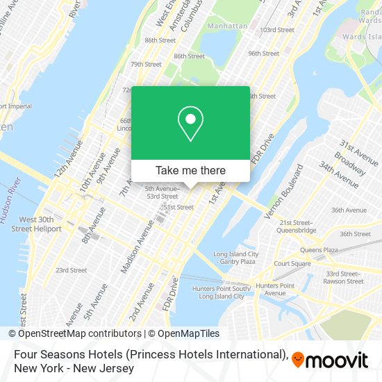 Four Seasons Hotels (Princess Hotels International) map