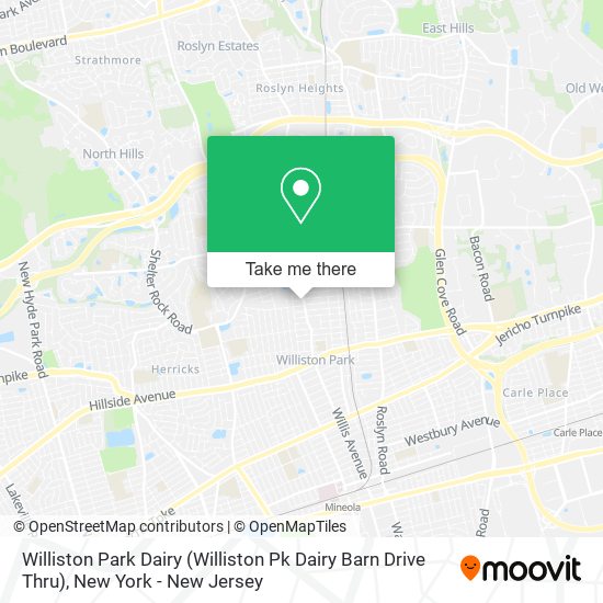 Mapa de Williston Park Dairy (Williston Pk Dairy Barn Drive Thru)