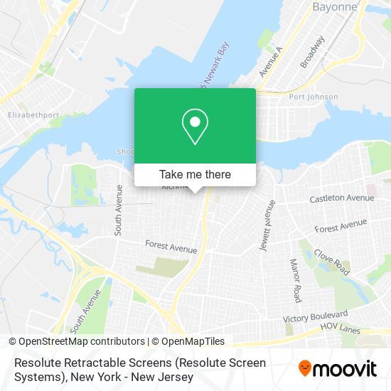 Mapa de Resolute Retractable Screens (Resolute Screen Systems)