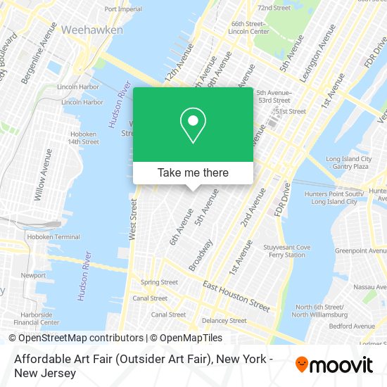 Affordable Art Fair (Outsider Art Fair) map