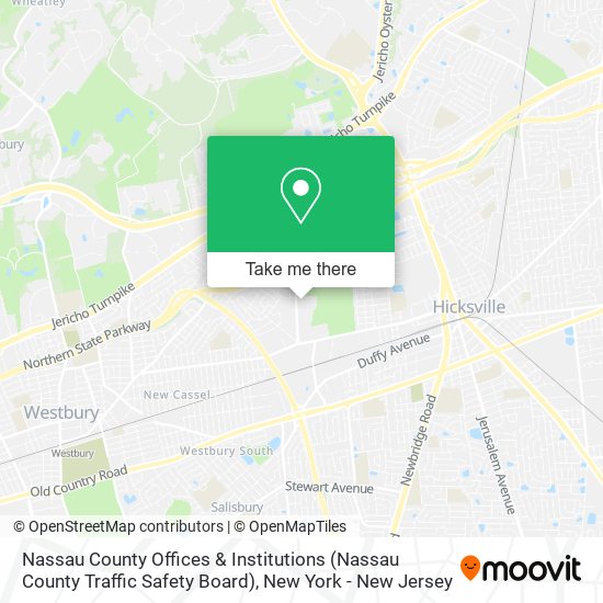 Mapa de Nassau County Offices & Institutions (Nassau County Traffic Safety Board)