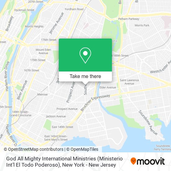 Mapa de God All Mighty International Ministries (Ministerio Int’l El Todo Poderoso)
