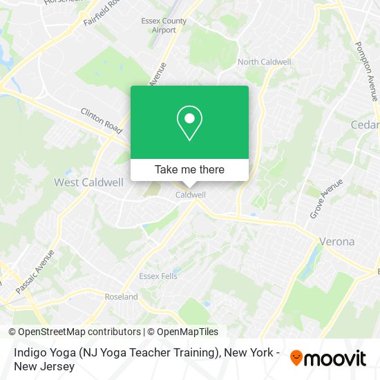 Mapa de Indigo Yoga (NJ Yoga Teacher Training)